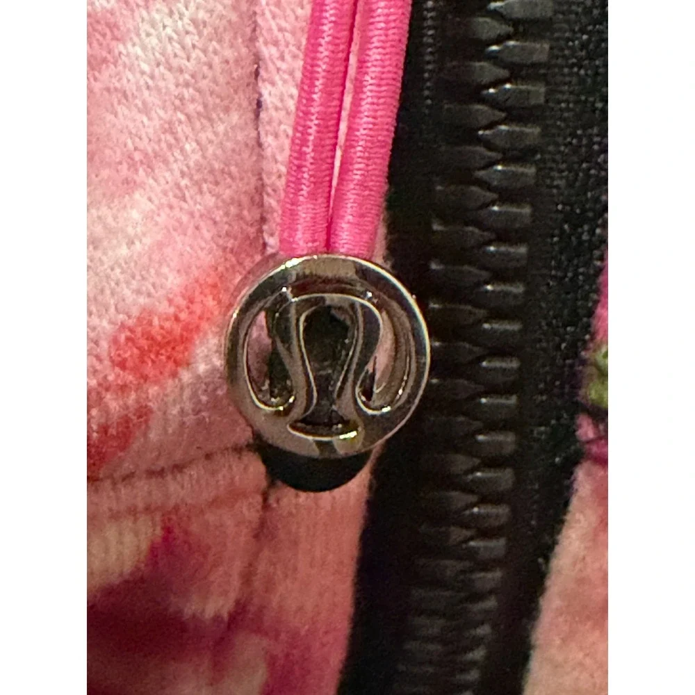 Lululemon 4 RARE Secret Garden Scuba Hoodie Full Zip Floral Pink Fleece Jacket